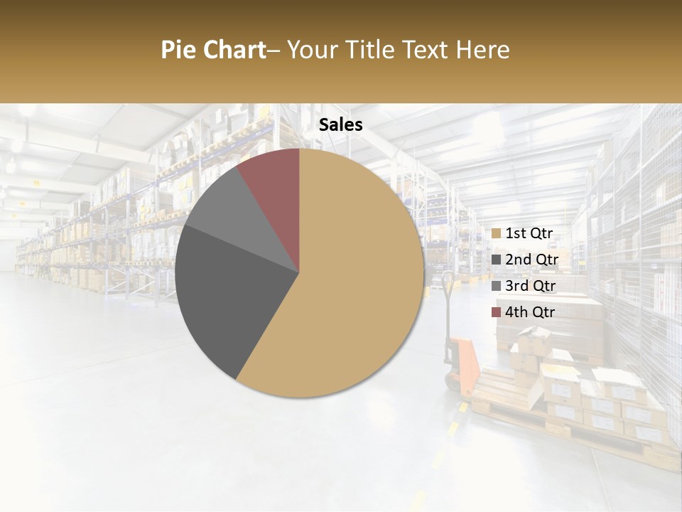 A Large Warehouse Filled With Lots Of Boxes PowerPoint Template