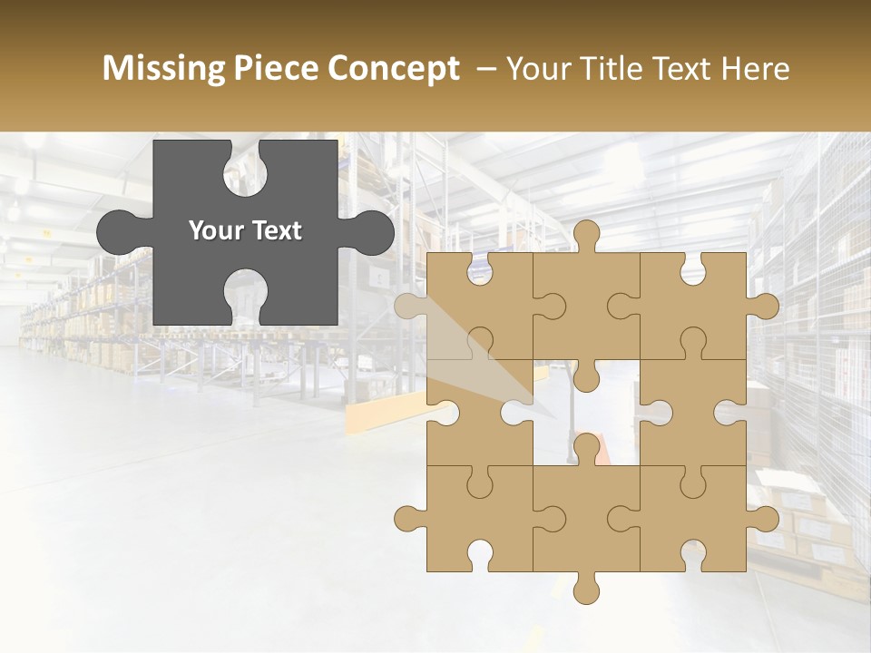 A Large Warehouse Filled With Lots Of Boxes PowerPoint Template
