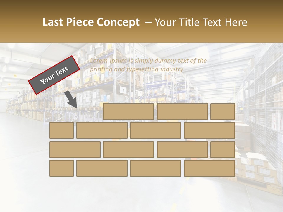 A Large Warehouse Filled With Lots Of Boxes PowerPoint Template