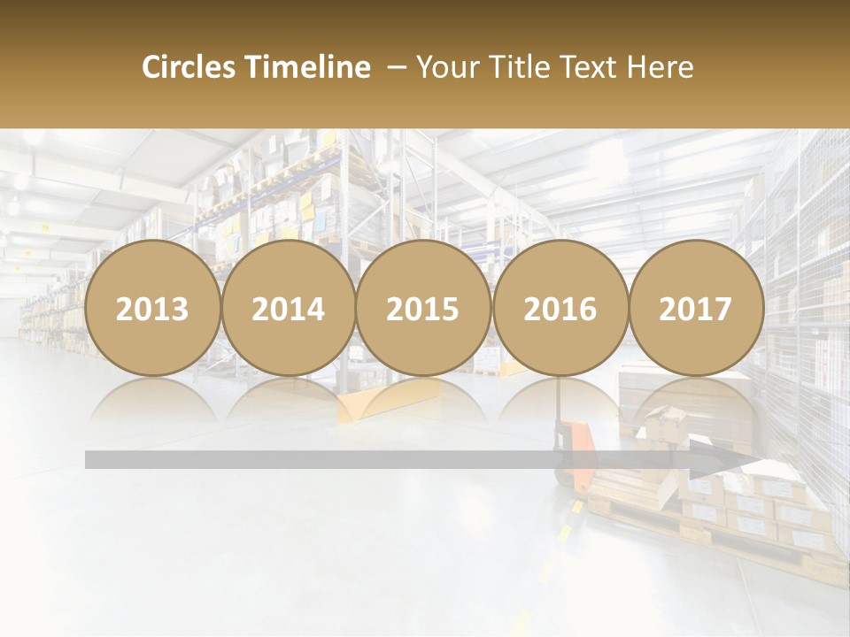 A Large Warehouse Filled With Lots Of Boxes PowerPoint Template