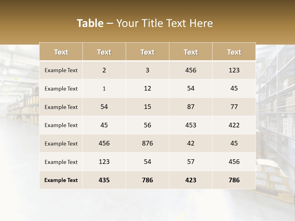 A Large Warehouse Filled With Lots Of Boxes PowerPoint Template