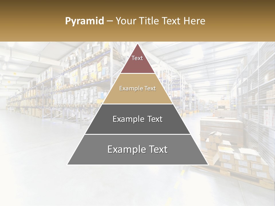 A Large Warehouse Filled With Lots Of Boxes PowerPoint Template