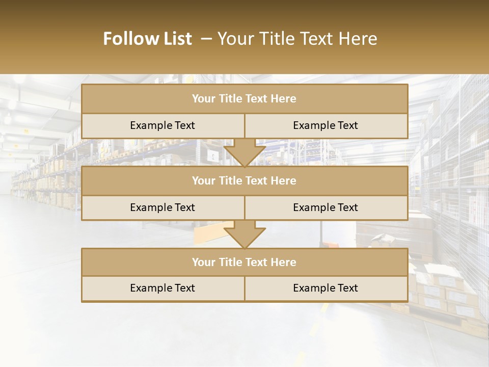 A Large Warehouse Filled With Lots Of Boxes PowerPoint Template