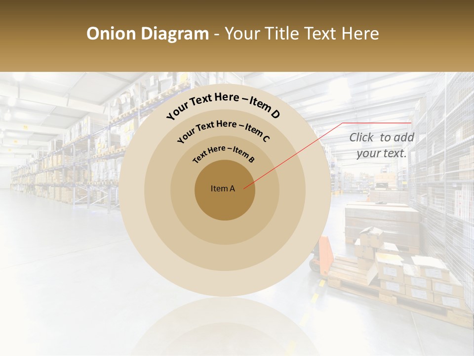 A Large Warehouse Filled With Lots Of Boxes PowerPoint Template
