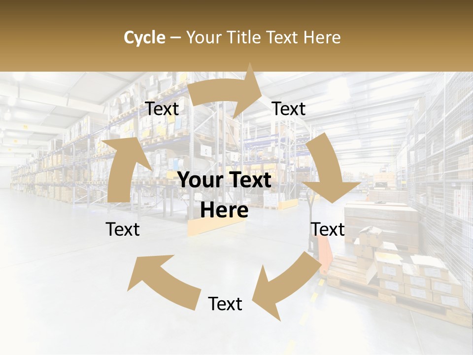 A Large Warehouse Filled With Lots Of Boxes PowerPoint Template