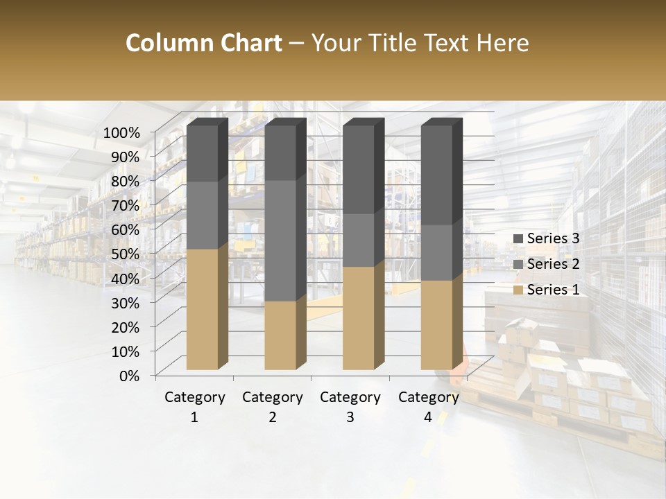 A Large Warehouse Filled With Lots Of Boxes PowerPoint Template