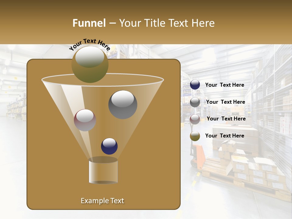 A Large Warehouse Filled With Lots Of Boxes PowerPoint Template