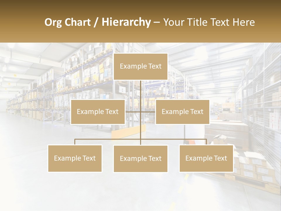A Large Warehouse Filled With Lots Of Boxes PowerPoint Template