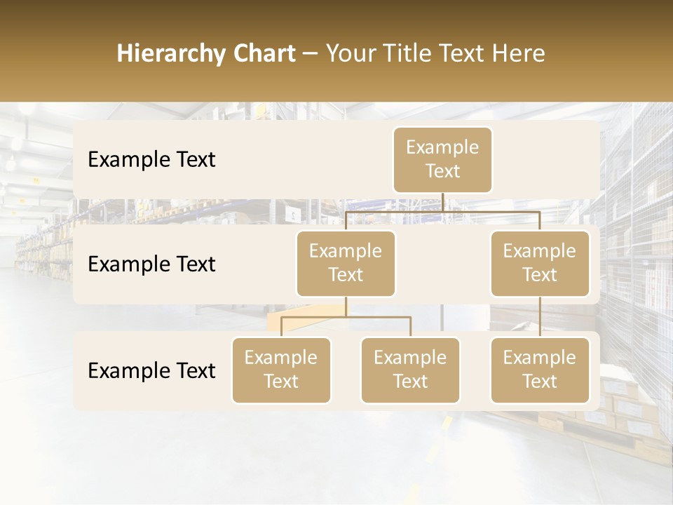 A Large Warehouse Filled With Lots Of Boxes PowerPoint Template