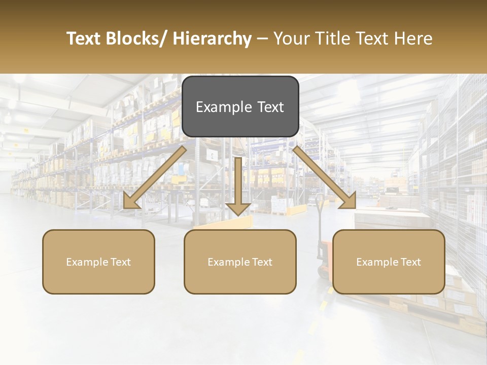 A Large Warehouse Filled With Lots Of Boxes PowerPoint Template
