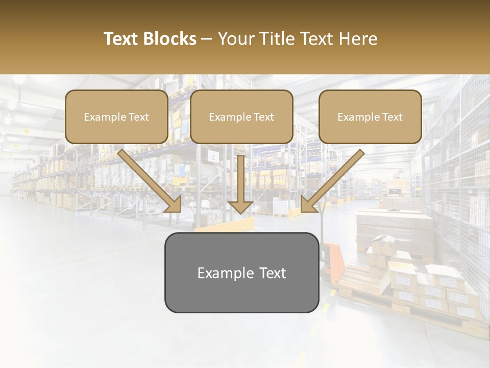 A Large Warehouse Filled With Lots Of Boxes PowerPoint Template