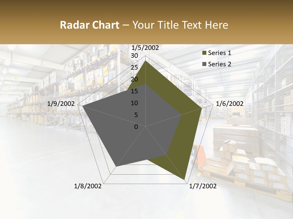 A Large Warehouse Filled With Lots Of Boxes PowerPoint Template