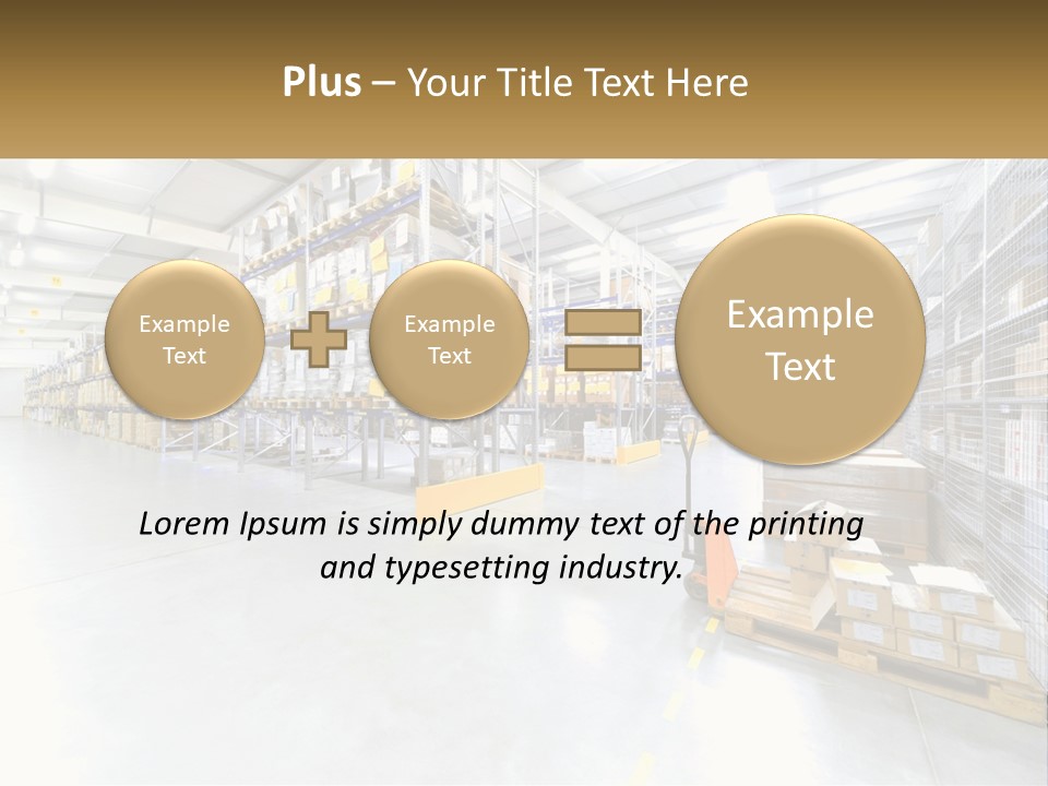 A Large Warehouse Filled With Lots Of Boxes PowerPoint Template