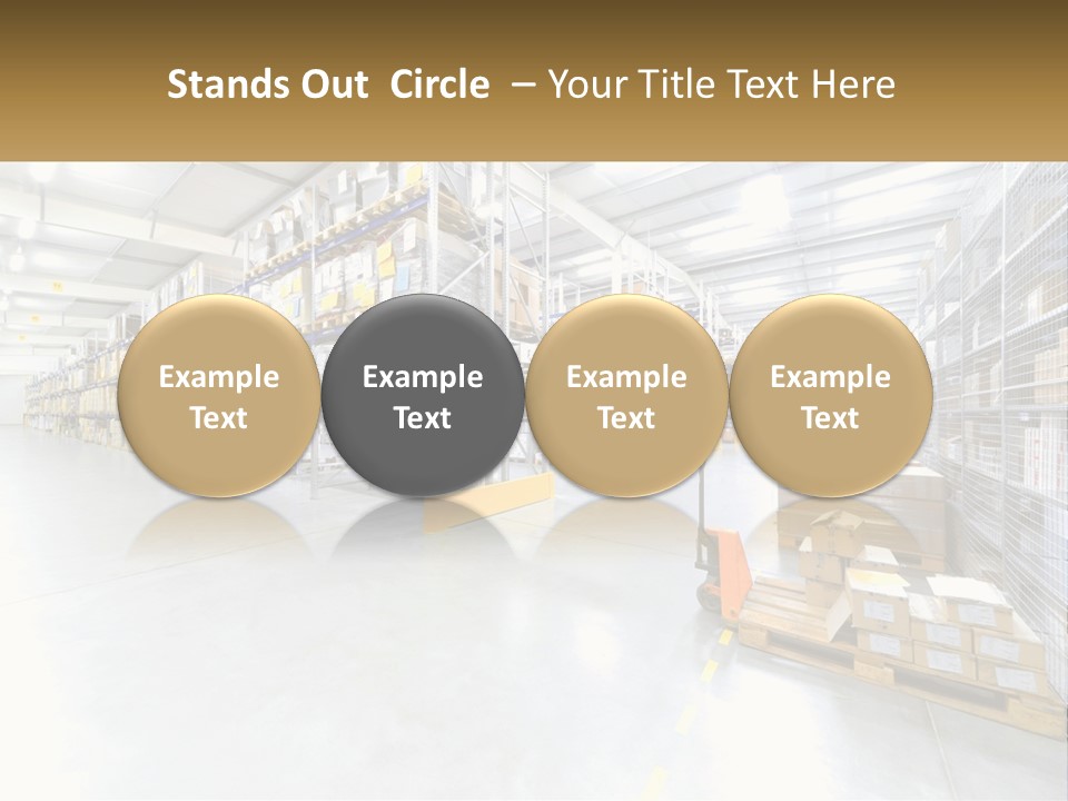 A Large Warehouse Filled With Lots Of Boxes PowerPoint Template