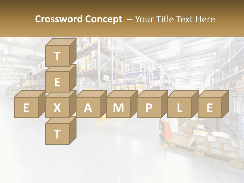 A Large Warehouse Filled With Lots Of Boxes PowerPoint Template
