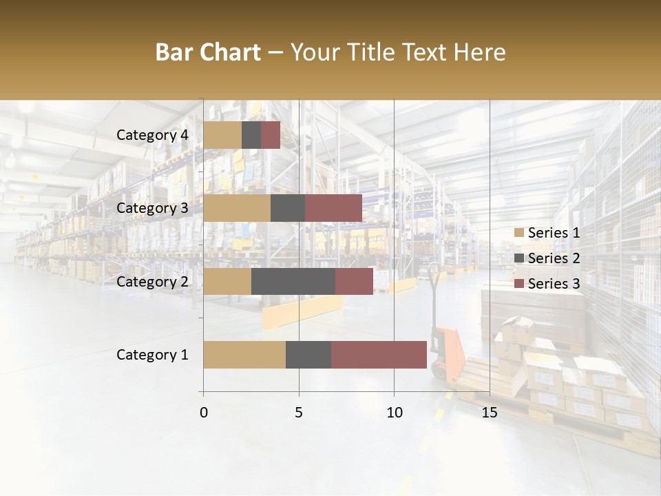 A Large Warehouse Filled With Lots Of Boxes PowerPoint Template