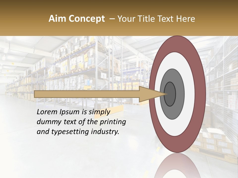 A Large Warehouse Filled With Lots Of Boxes PowerPoint Template