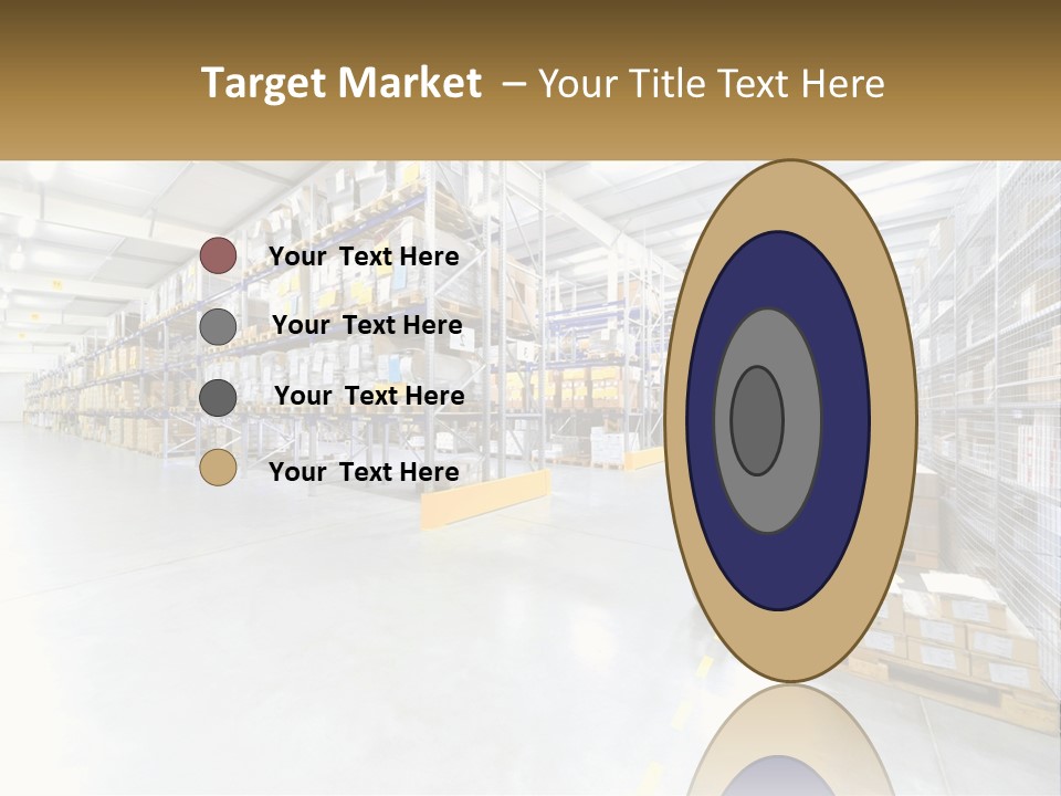 A Large Warehouse Filled With Lots Of Boxes PowerPoint Template