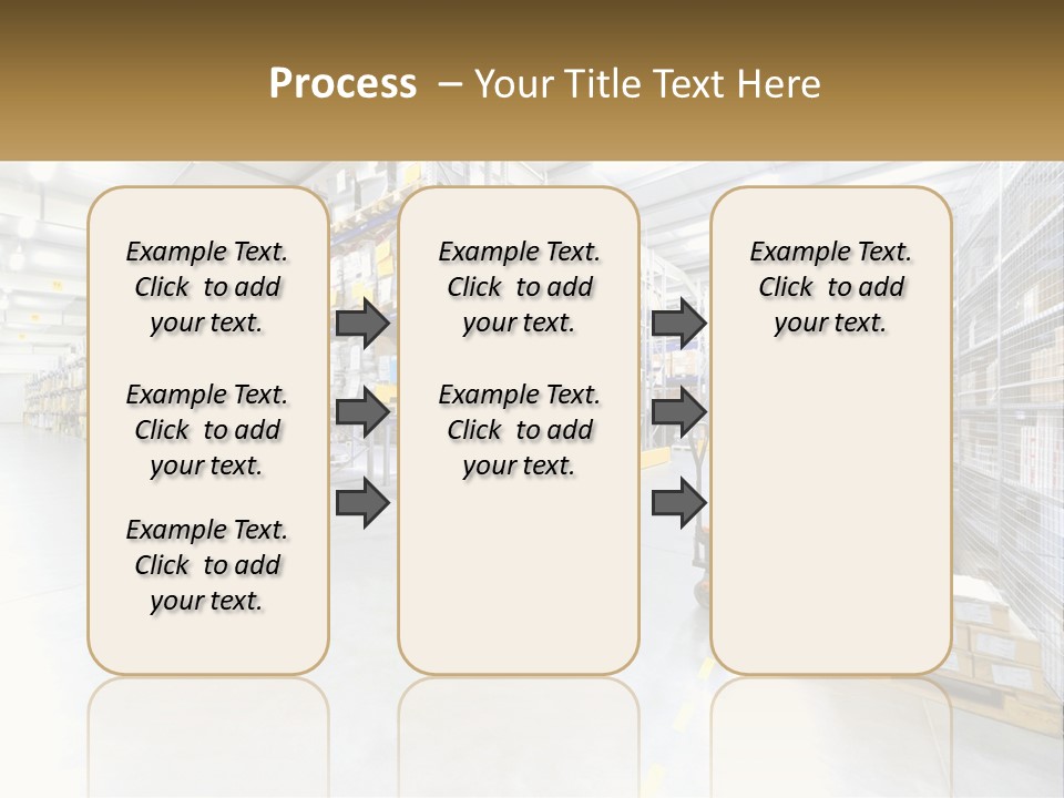 A Large Warehouse Filled With Lots Of Boxes PowerPoint Template