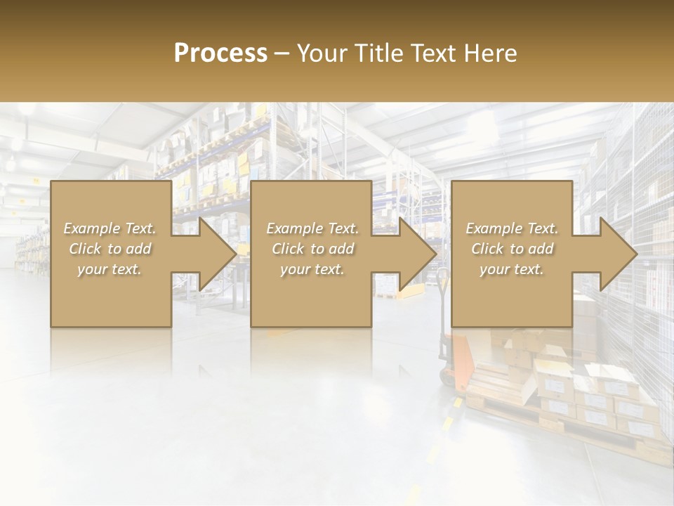 A Large Warehouse Filled With Lots Of Boxes PowerPoint Template