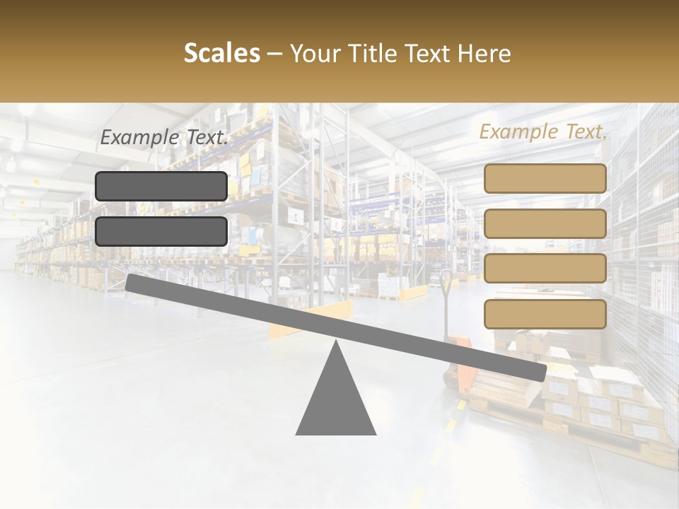 A Large Warehouse Filled With Lots Of Boxes PowerPoint Template