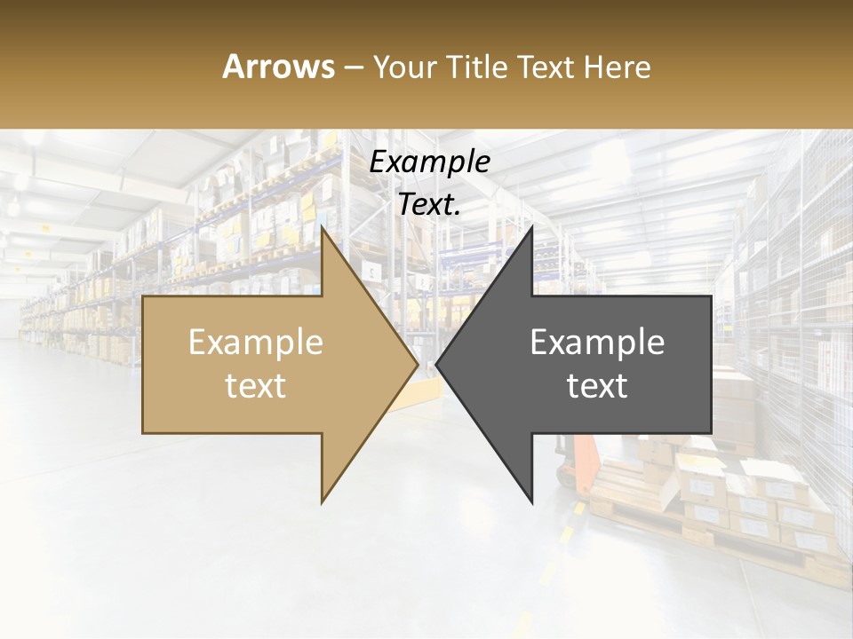 A Large Warehouse Filled With Lots Of Boxes PowerPoint Template