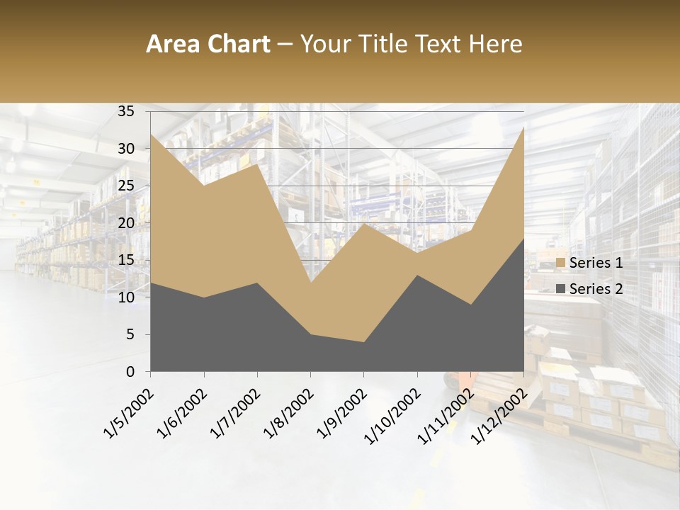 A Large Warehouse Filled With Lots Of Boxes PowerPoint Template