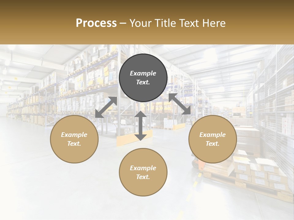 A Large Warehouse Filled With Lots Of Boxes PowerPoint Template