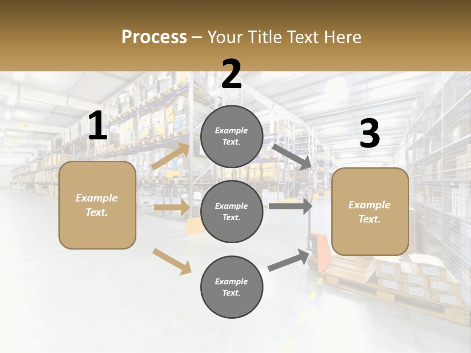 A Large Warehouse Filled With Lots Of Boxes PowerPoint Template