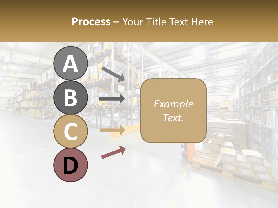 A Large Warehouse Filled With Lots Of Boxes PowerPoint Template