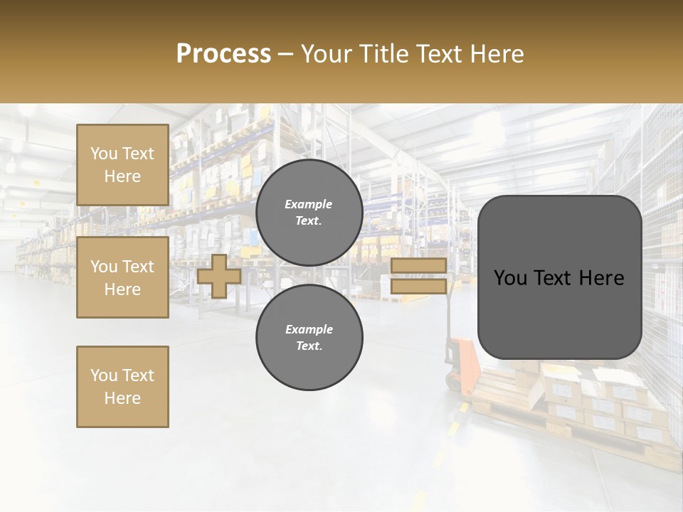 A Large Warehouse Filled With Lots Of Boxes PowerPoint Template