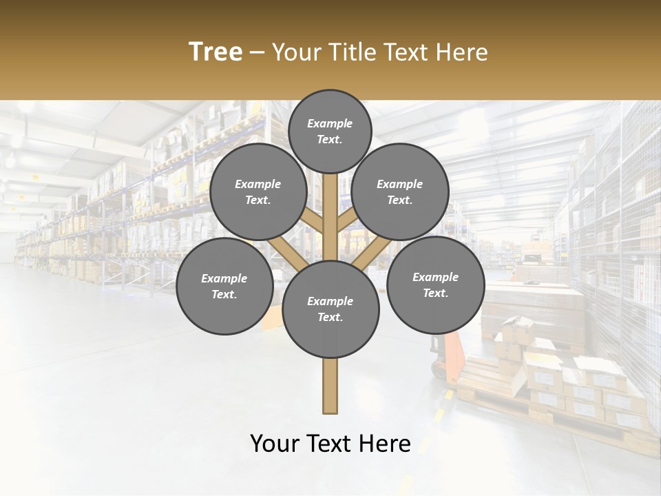 A Large Warehouse Filled With Lots Of Boxes PowerPoint Template