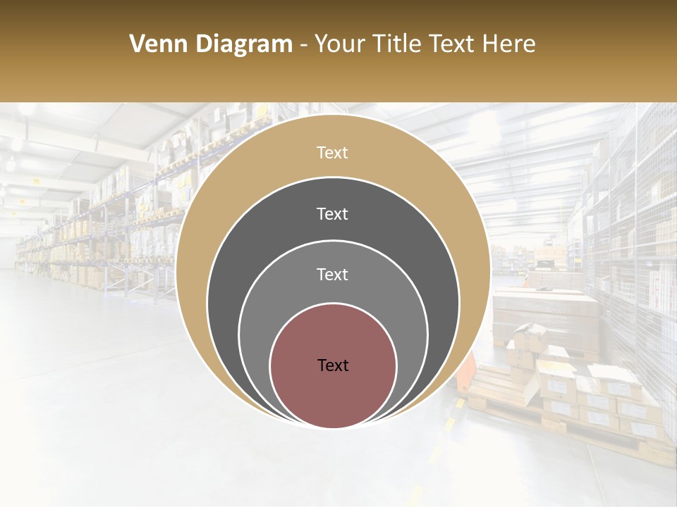 A Large Warehouse Filled With Lots Of Boxes PowerPoint Template