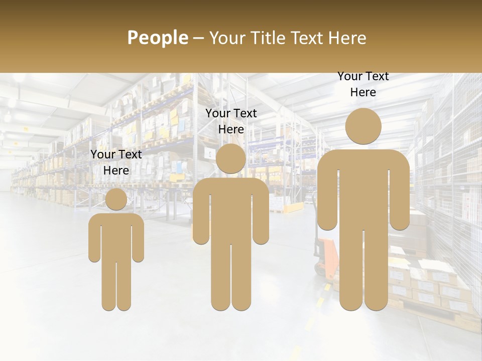 A Large Warehouse Filled With Lots Of Boxes PowerPoint Template