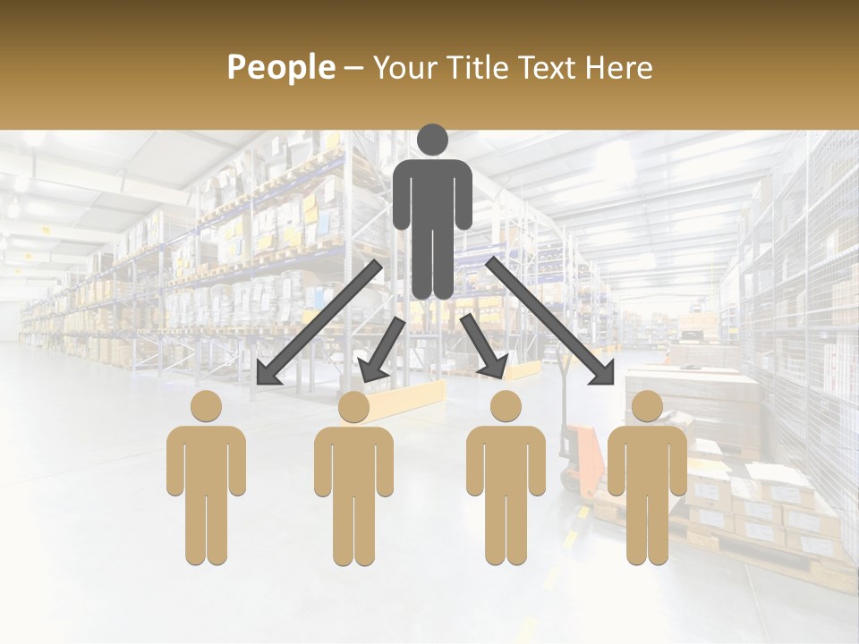 A Large Warehouse Filled With Lots Of Boxes PowerPoint Template
