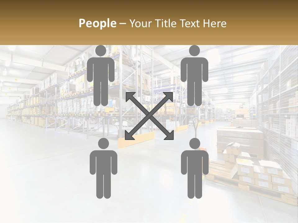 A Large Warehouse Filled With Lots Of Boxes PowerPoint Template