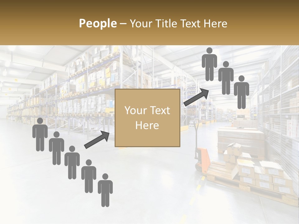 A Large Warehouse Filled With Lots Of Boxes PowerPoint Template