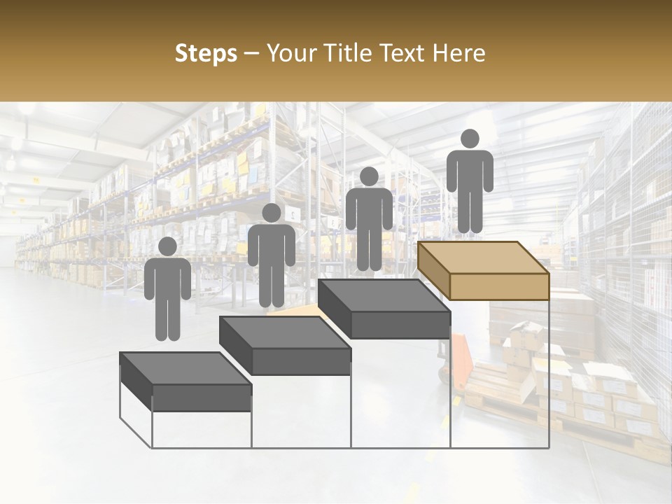 A Large Warehouse Filled With Lots Of Boxes PowerPoint Template