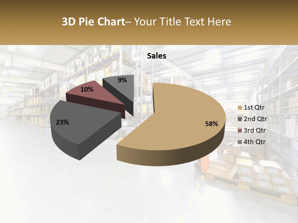 A Large Warehouse Filled With Lots Of Boxes PowerPoint Template