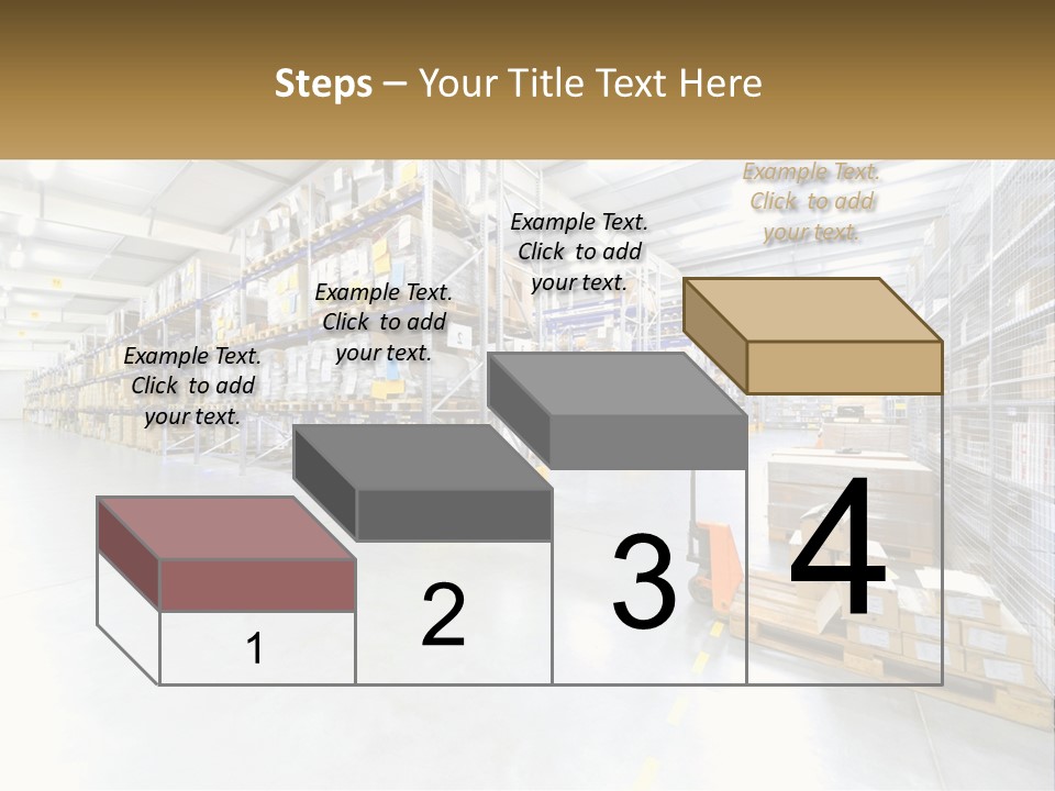 A Large Warehouse Filled With Lots Of Boxes PowerPoint Template