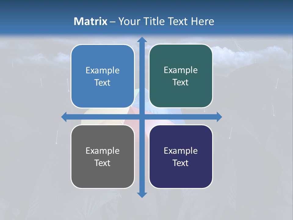 A Group Of People Holding Umbrellas In The Middle Of A Field PowerPoint Template