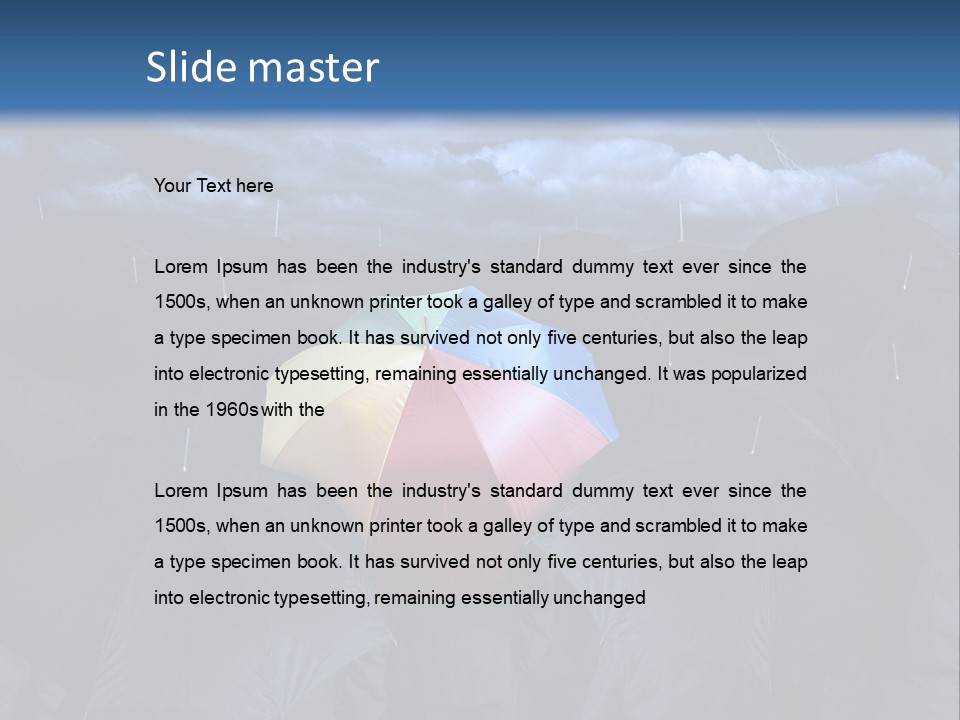 A Group Of People Holding Umbrellas In The Middle Of A Field PowerPoint Template