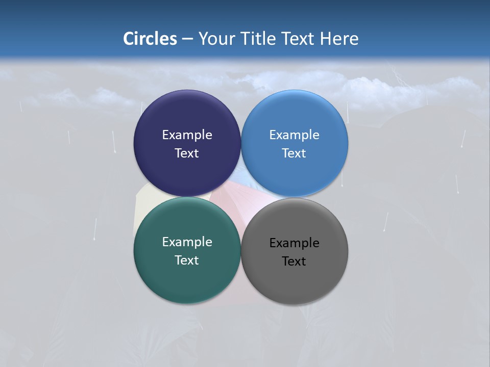 A Group Of People Holding Umbrellas In The Middle Of A Field PowerPoint Template