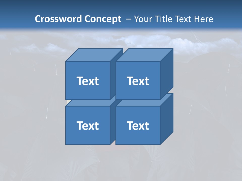 A Group Of People Holding Umbrellas In The Middle Of A Field PowerPoint Template