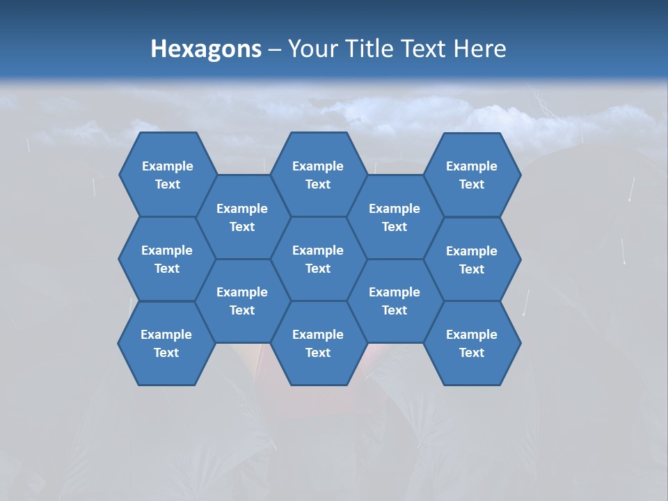 A Group Of People Holding Umbrellas In The Middle Of A Field PowerPoint Template