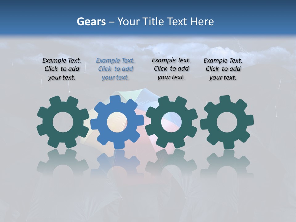 A Group Of People Holding Umbrellas In The Middle Of A Field PowerPoint Template