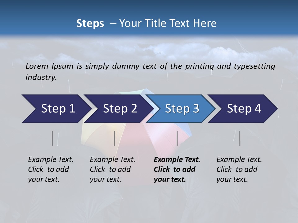 A Group Of People Holding Umbrellas In The Middle Of A Field PowerPoint Template