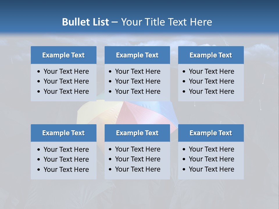 A Group Of People Holding Umbrellas In The Middle Of A Field PowerPoint Template