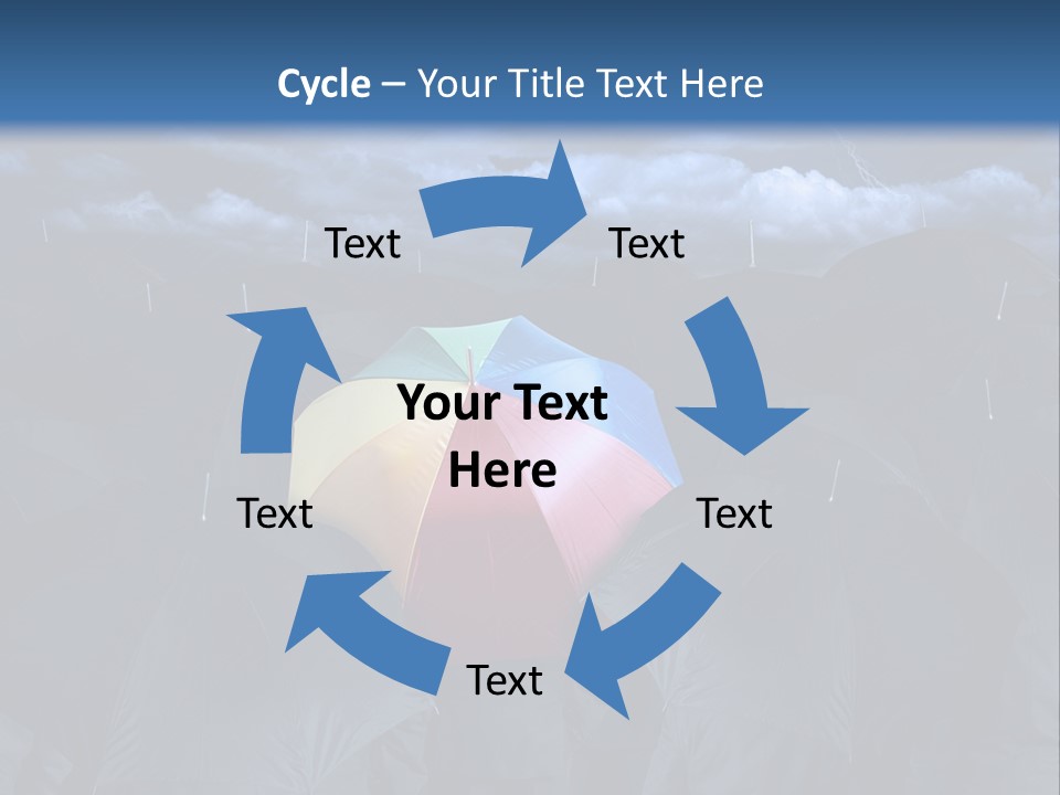 A Group Of People Holding Umbrellas In The Middle Of A Field PowerPoint Template