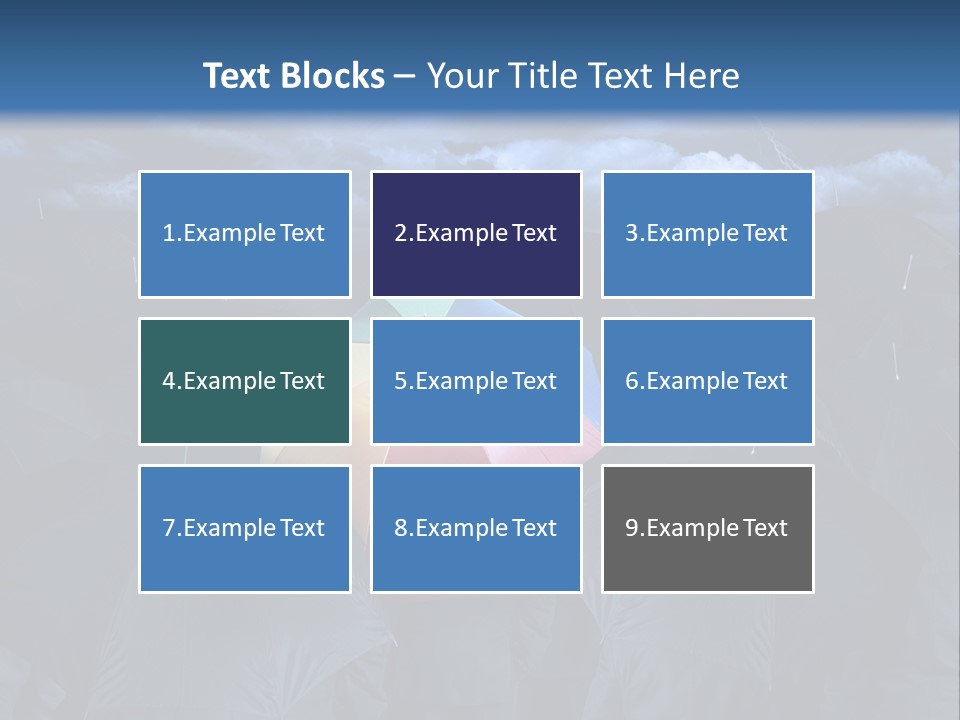 A Group Of People Holding Umbrellas In The Middle Of A Field PowerPoint Template